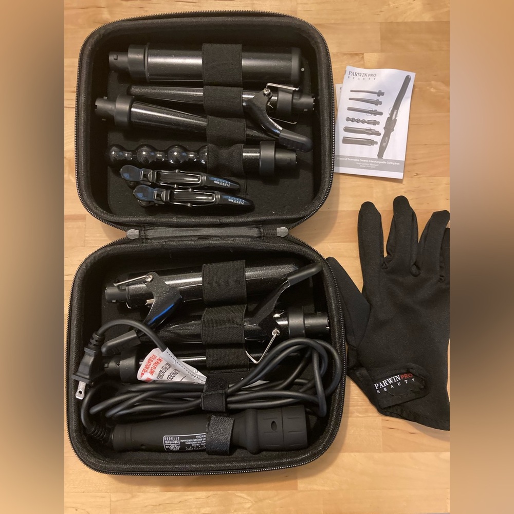 NEW Parwin Pro Beauty 7 in 1 Curling Wand Set